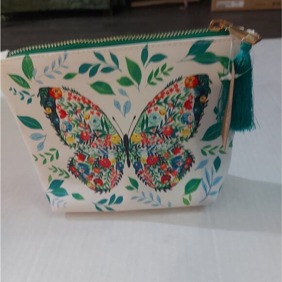Iron Orchid Studio Butterfly Makeup Bag NEW Accessory Cosmetic Travel Vacation - Picture 1 of 5